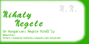 mihaly negele business card